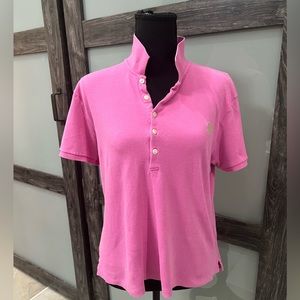 Ralph Lauren Sport Pink Polo. Slim fit. Size xl